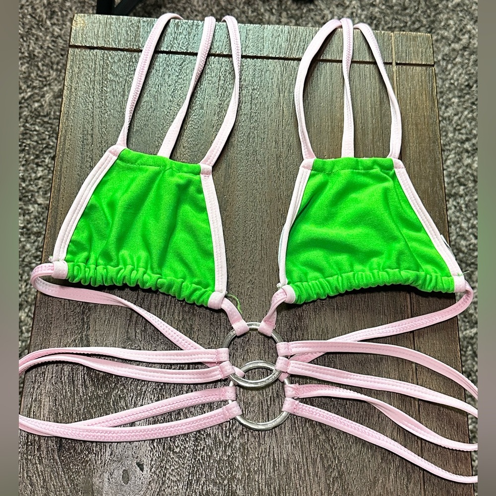 Pink/ Green Bikini Set